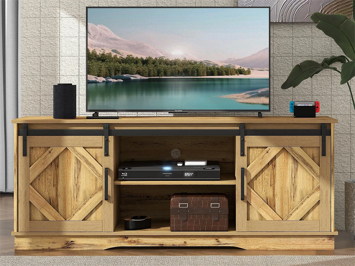 Meuble TV en Bois Moderne - MERAX