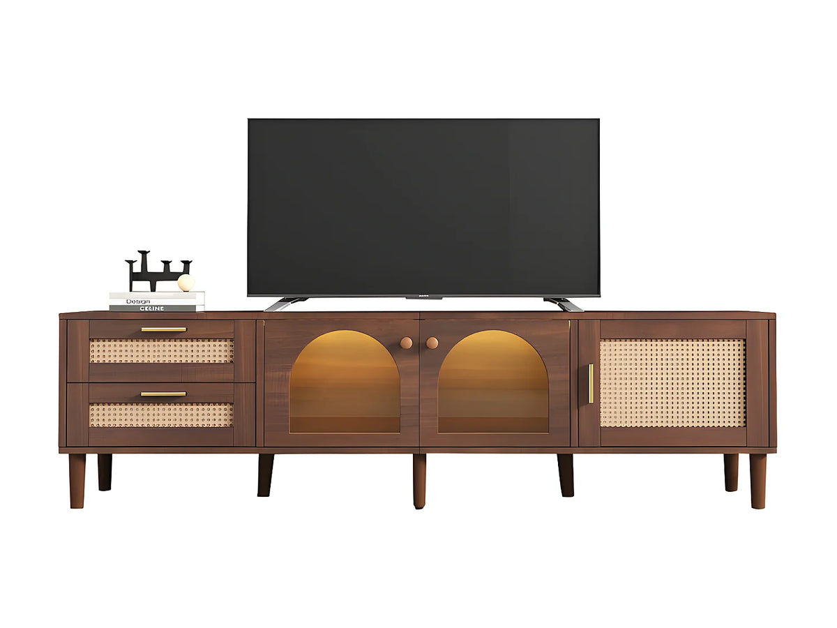 Meuble TV en Bois 180 cm 3 Portes - MODERNLUXE vue 4