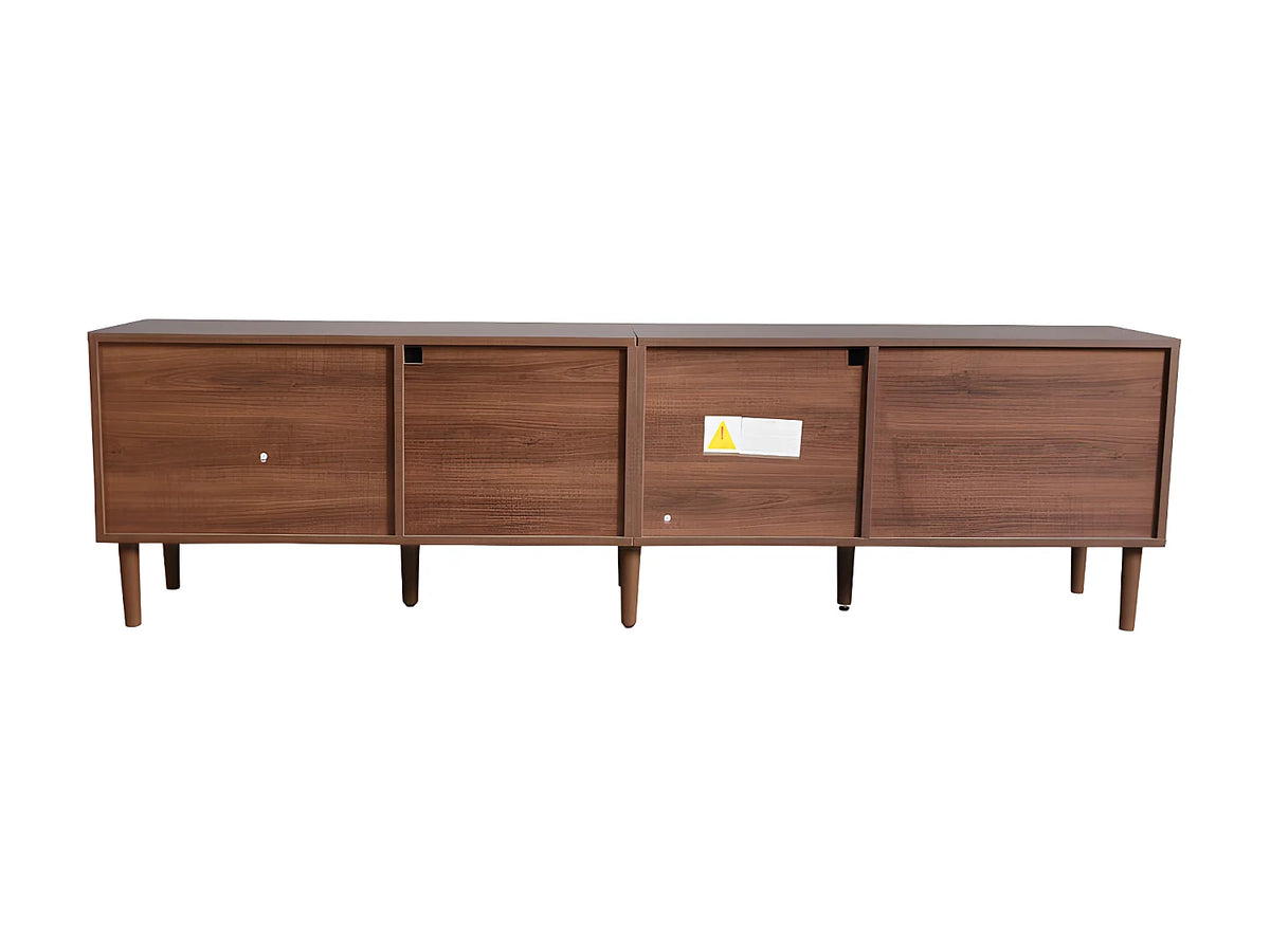 Meuble TV en Bois 180 cm 3 Portes - MODERNLUXE vue 9