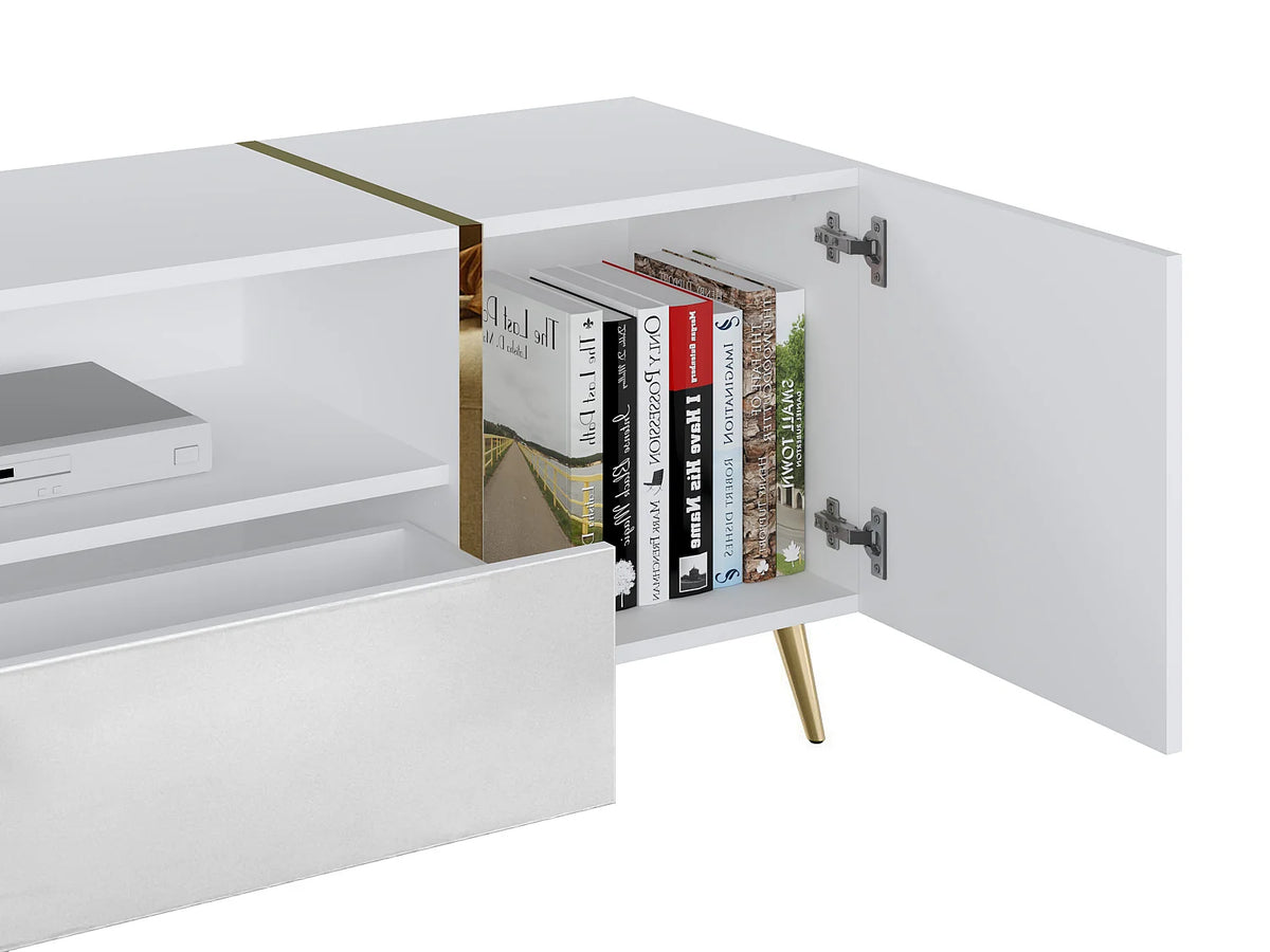 Meuble TV en Bois Blanc - MARZIALO vue 6