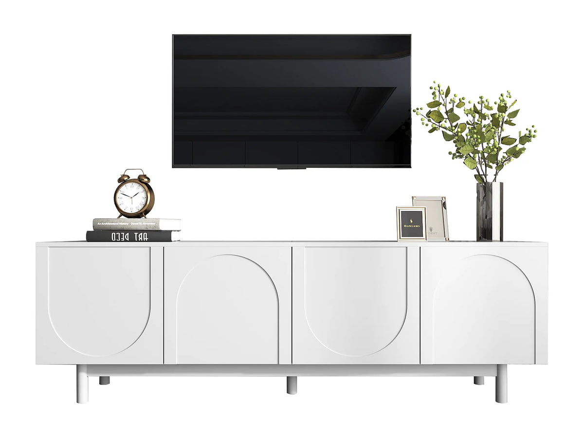 Meuble TV en Bois Blanc - MODERNLUXE vue 9