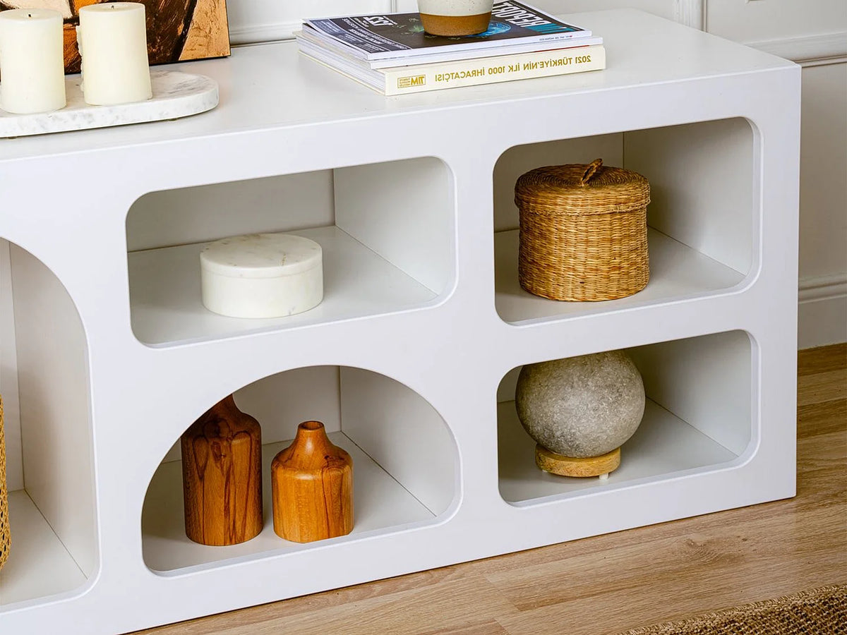 Meuble TV en Bois Blanc - LUELA vue 4