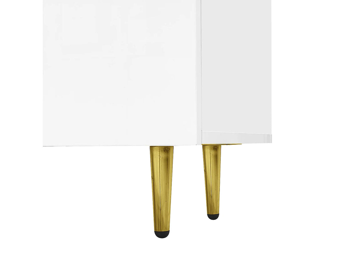 Meuble TV en Bois Blanc 170 cm 4 Portes - MODERNLUXE vue 7