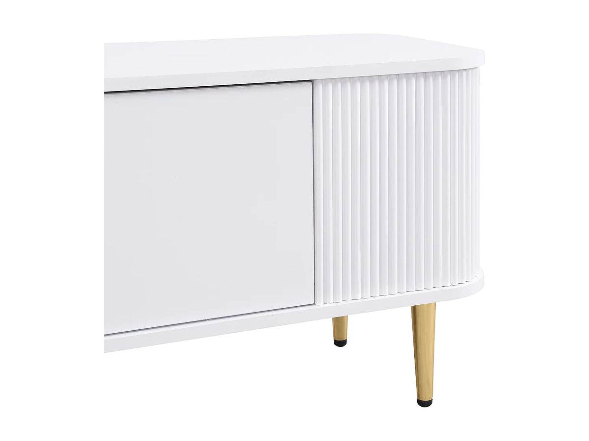 Meuble TV en Bois Blanc 170 cm - MERAX vue 8