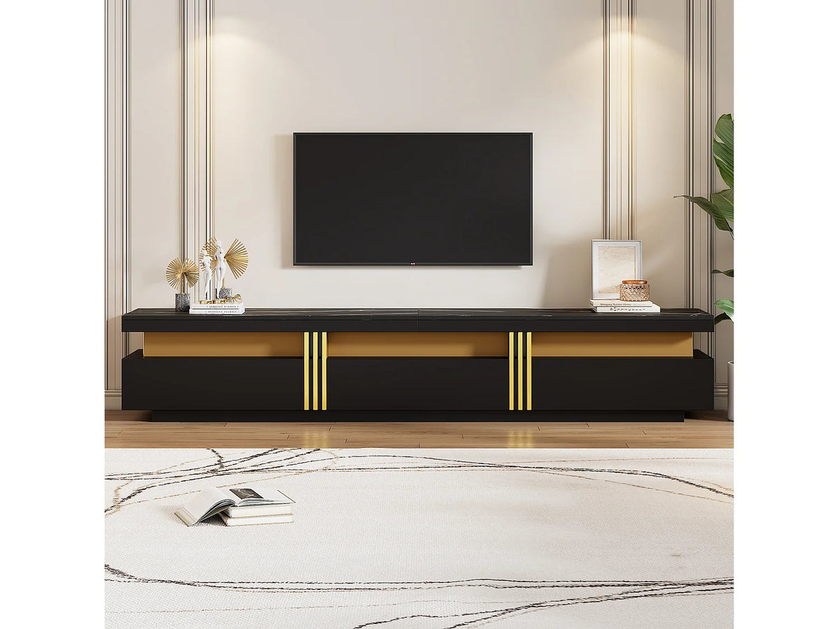 Meuble TV en Bois Noir - MERAX vue 6