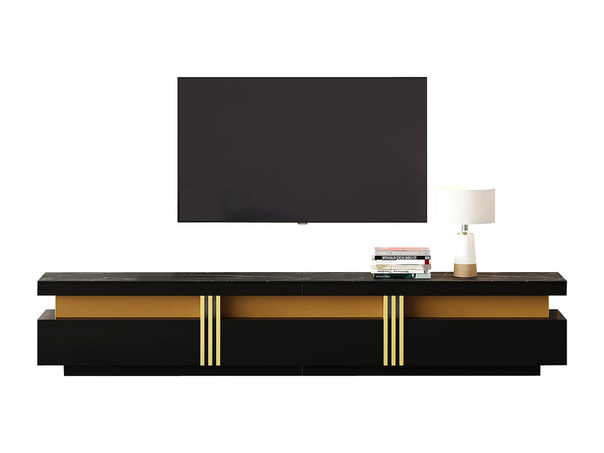 Meuble TV en Bois Noir - MERAX vue 9