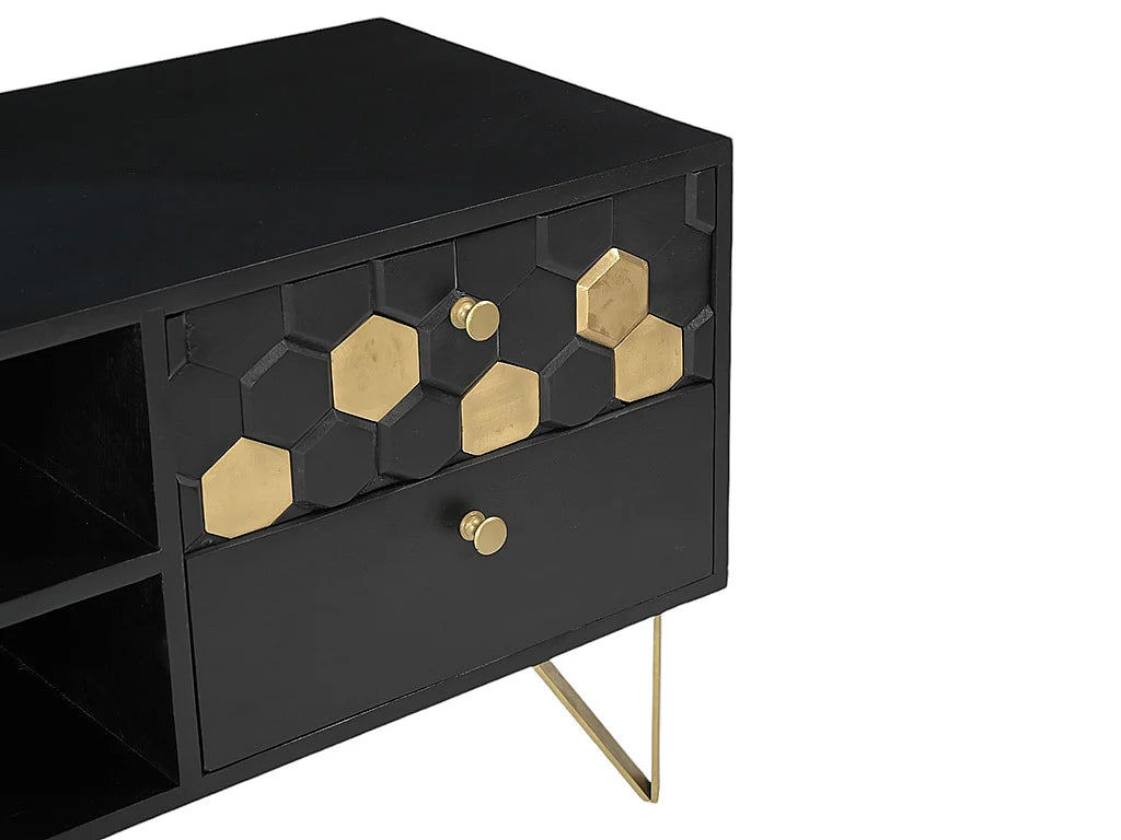 Meuble TV en Métal Noir - BELORI vue 5
