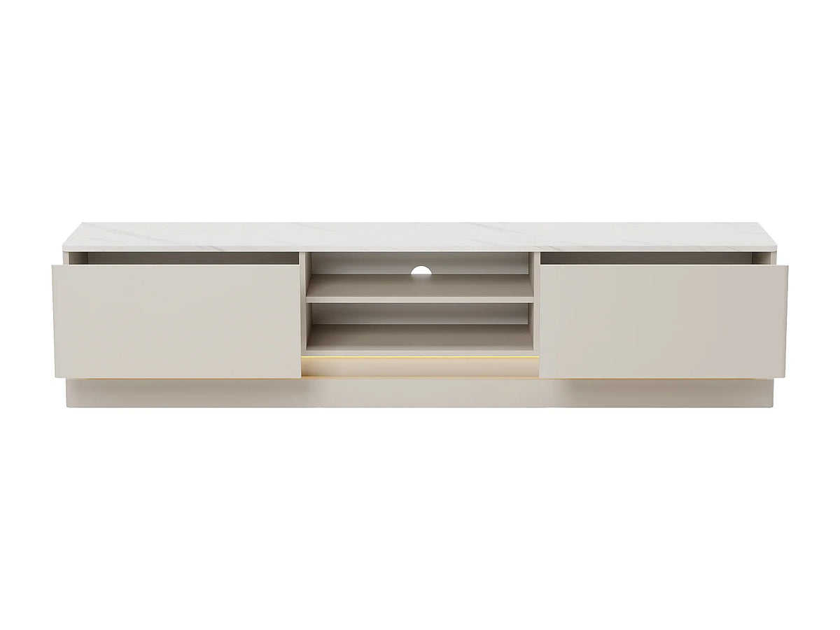 Meuble TV en Bois Blanc - DEVIKA vue 7