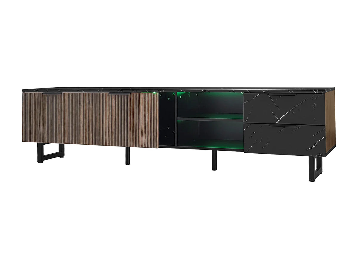 Meuble TV en Bois 200 cm - MODERNLUXE vue 8