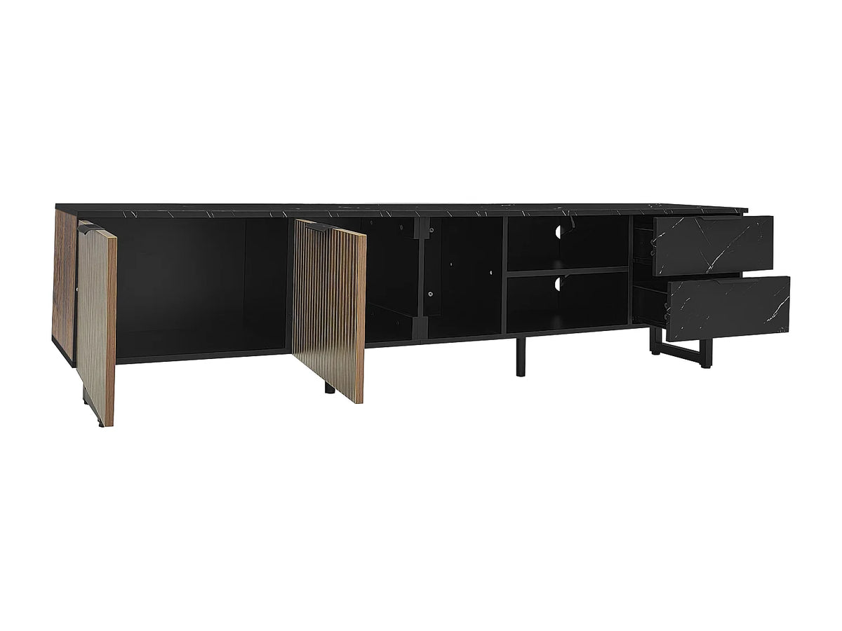 Meuble TV en Bois 200 cm - MODERNLUXE vue 9