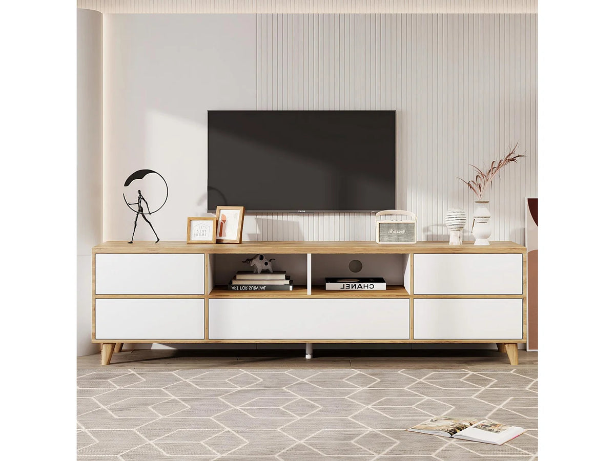 Meuble TV en Bois Blanc 175 cm - DRIPEX