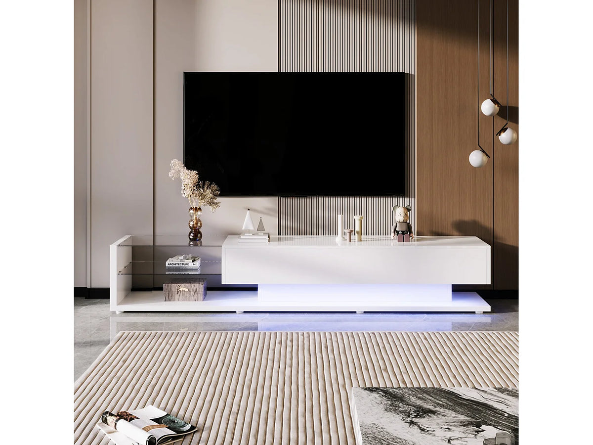 Meuble TV en Bois Blanc 170 cm - DRIPEX