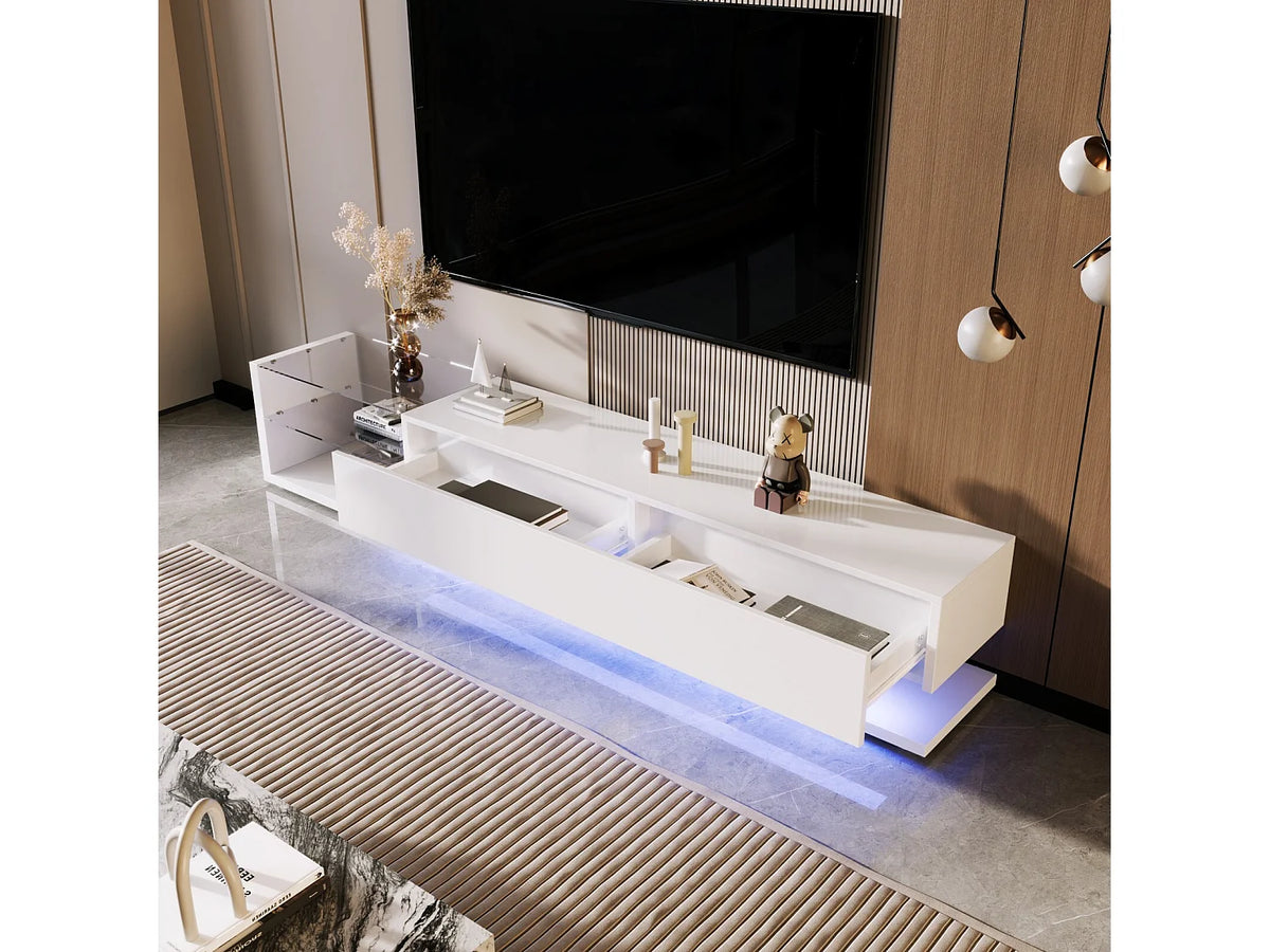 Meuble TV en Bois Blanc 170 cm - DRIPEX vue 6