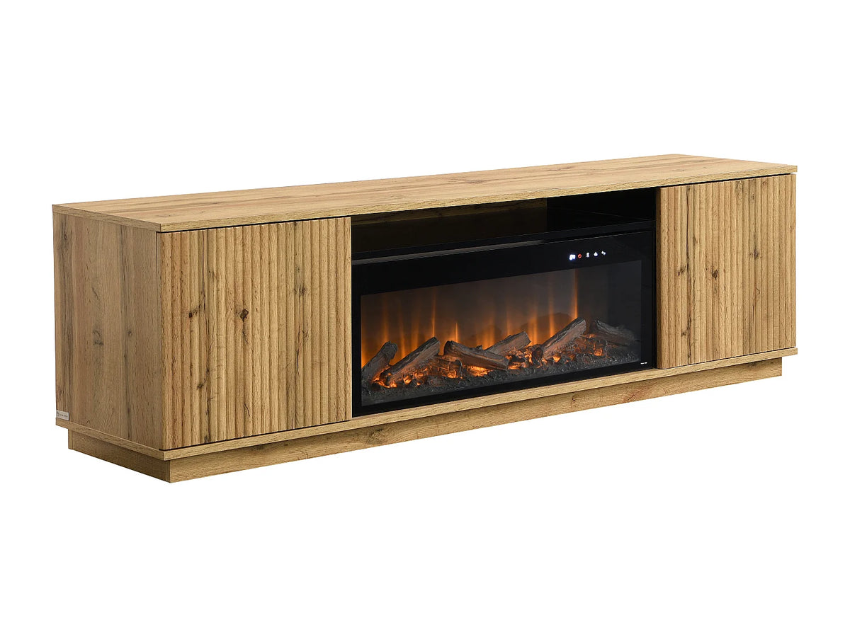 Meuble TV en Bois Noir - YEVINA vue 3