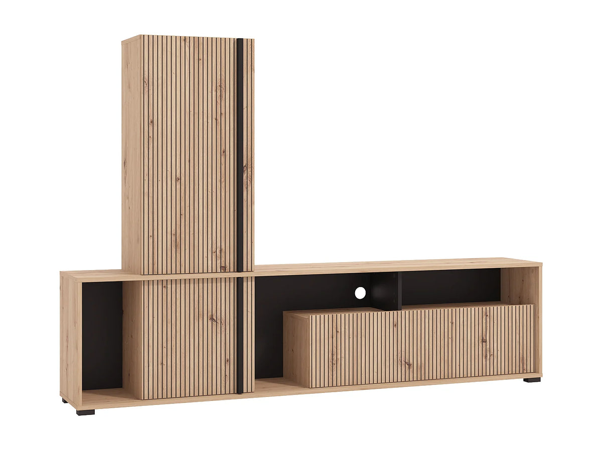 Meuble TV en Bois Noir - BELUTZY vue 3