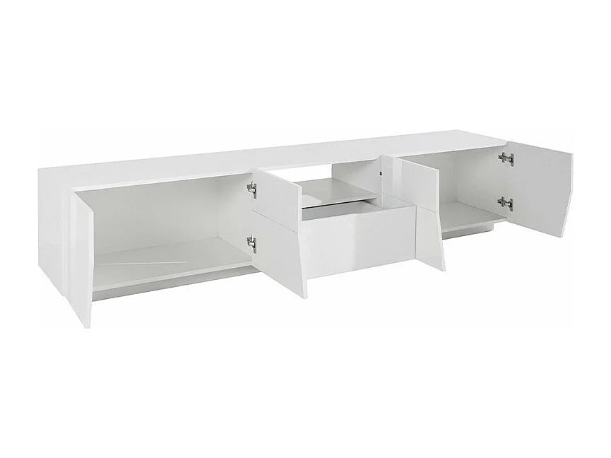 Meuble TV en Bois Blanc 220 cm - WEB FURNITURE vue 6