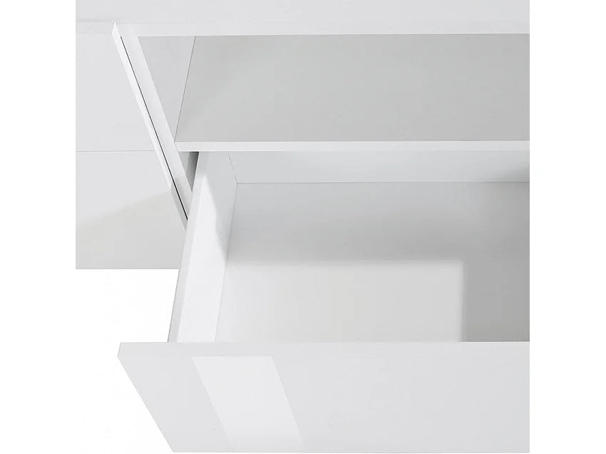 Meuble TV en Bois Blanc 220 cm - WEB FURNITURE vue 9
