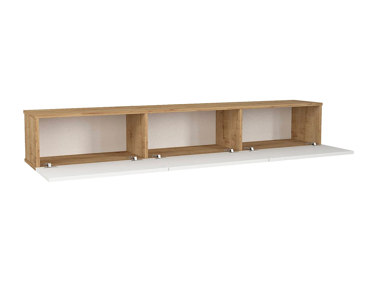Meuble TV en Bois Blanc 180 cm - VIKILA vue 3