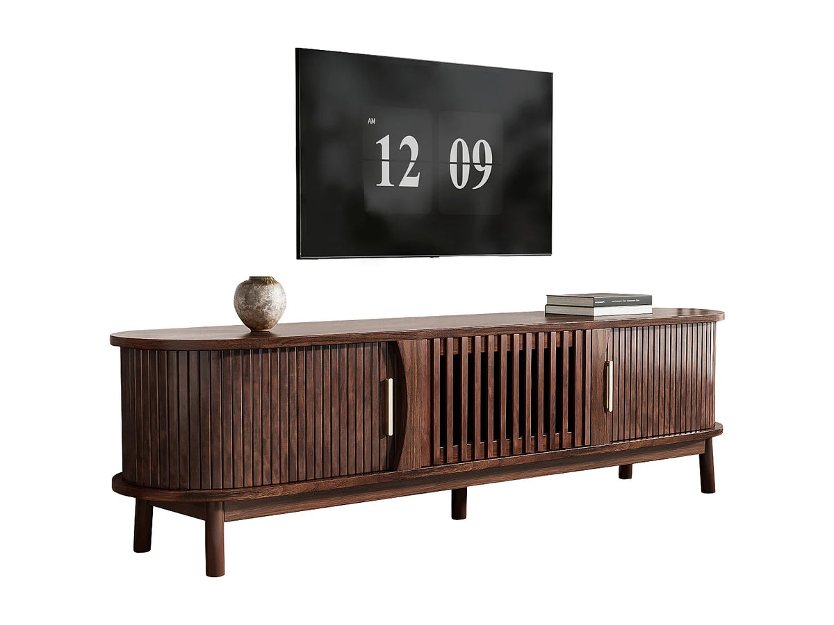 Meuble TV en Bois Marron - MODERNLUXE vue 4