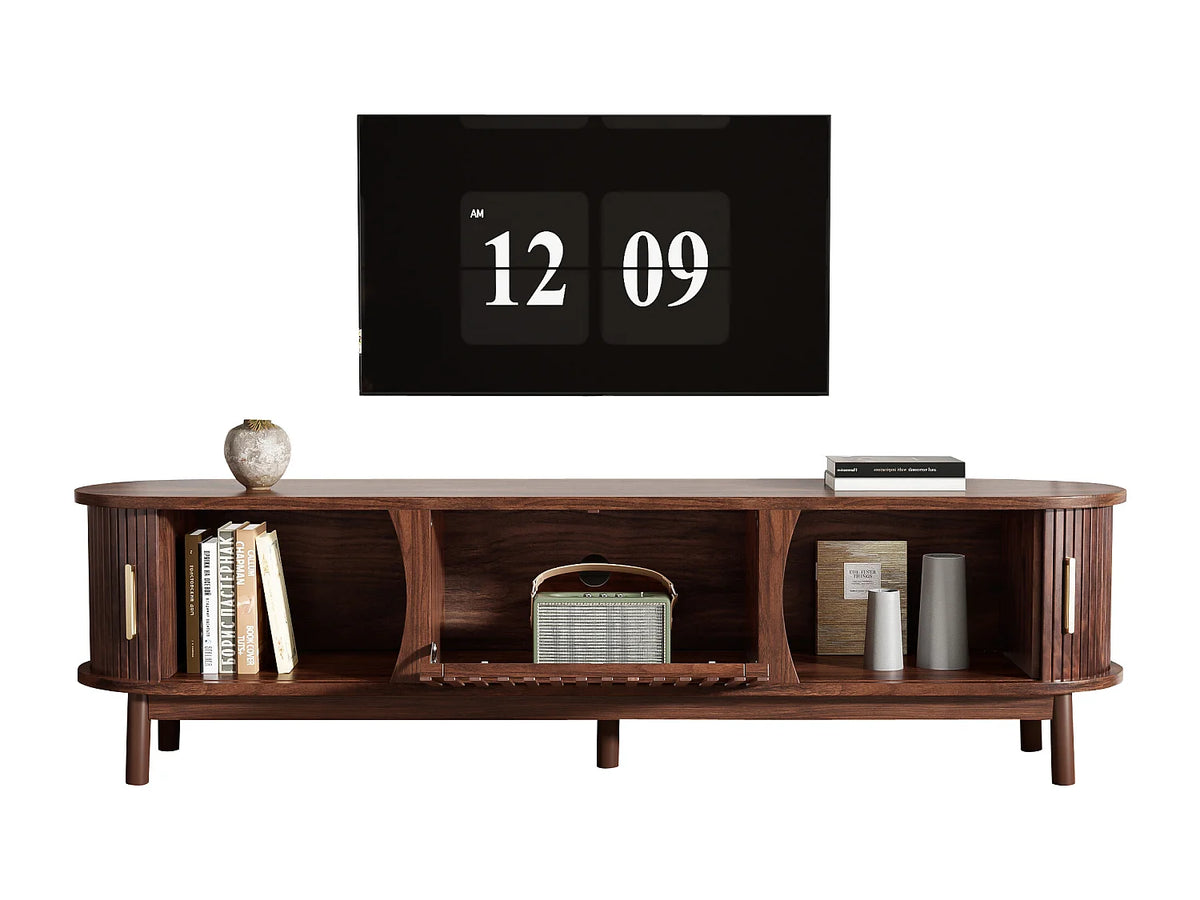 Meuble TV en Bois Marron - MODERNLUXE vue 5
