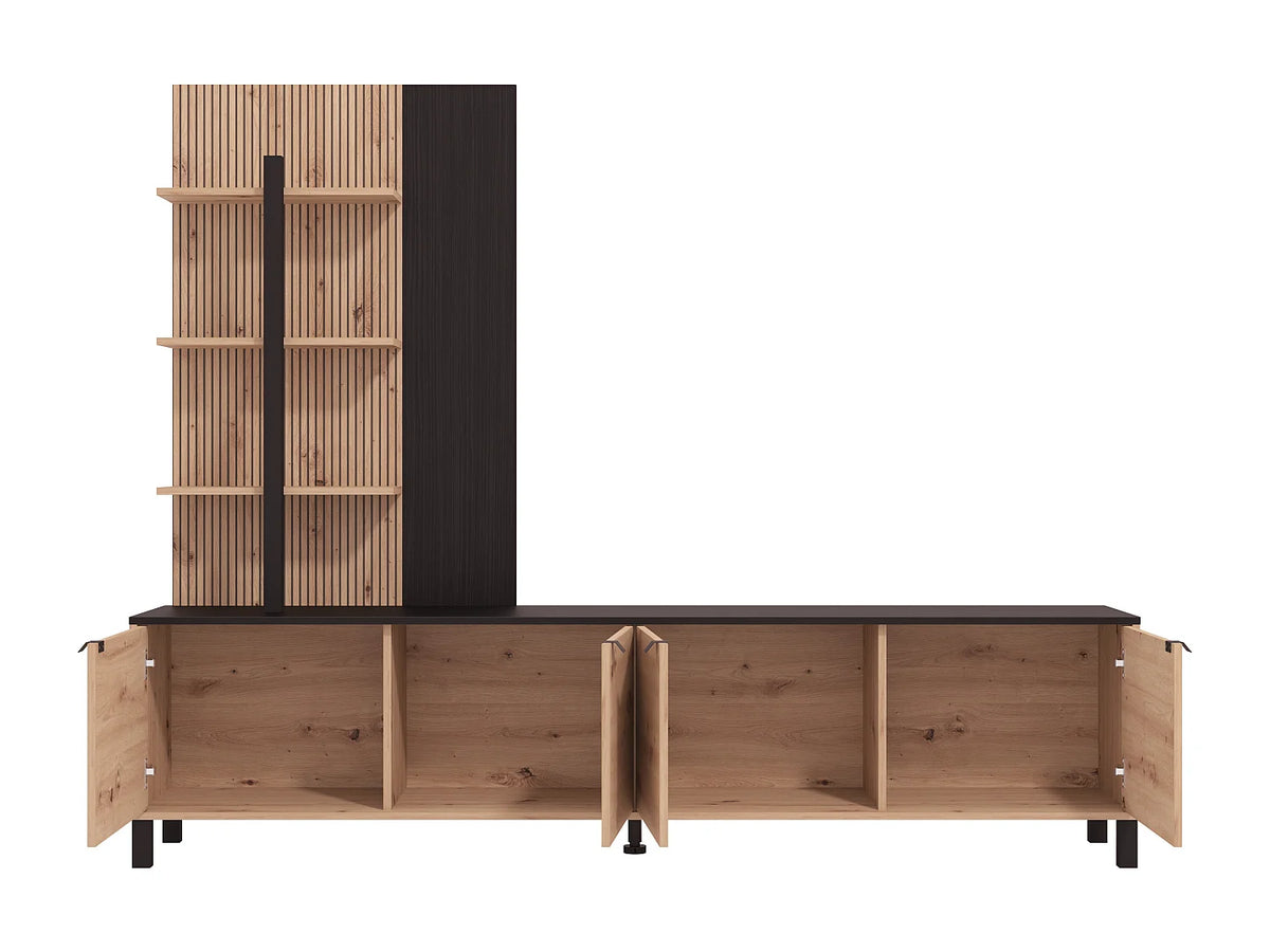 Meuble TV en Bois Noir - NUJA vue 4