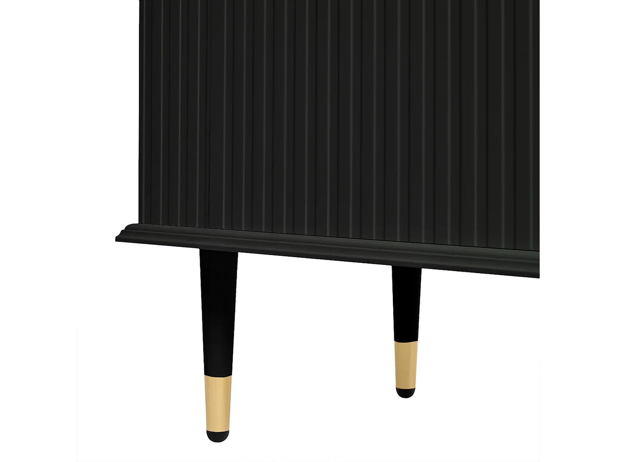 Meuble TV en Bois Noir 170 cm - MODERNLUXE vue 7