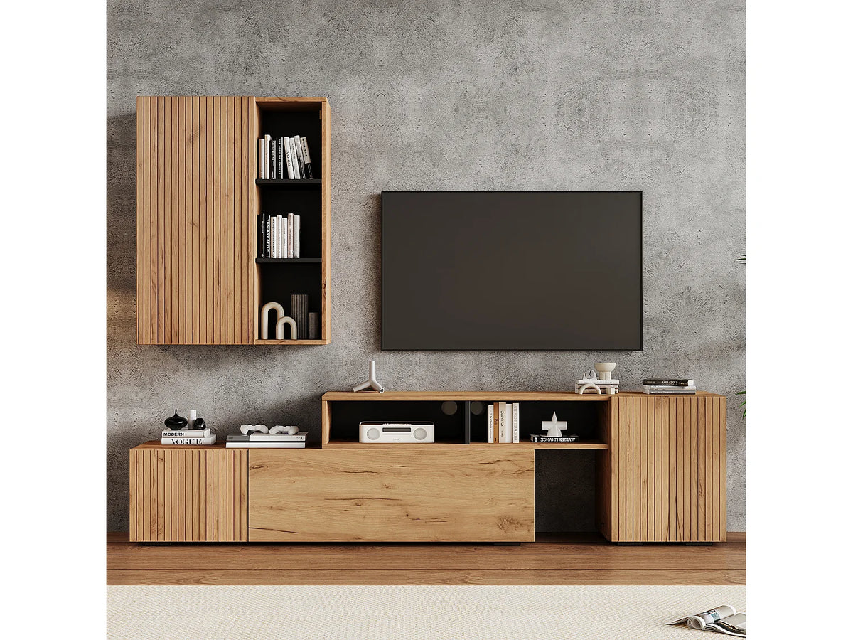 Meuble TV en Bois Noir - MODERNLUXE vue 3