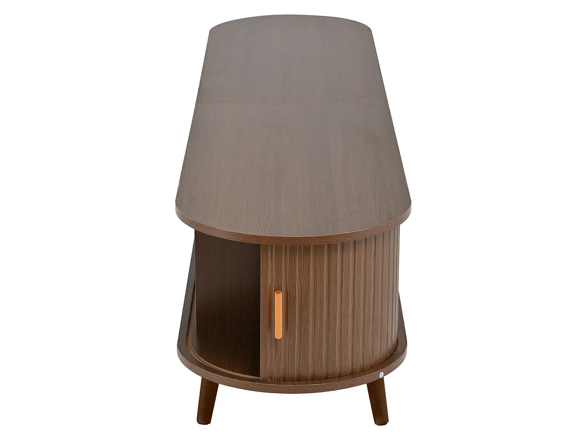 Meuble TV Bas Effet Noyer - MODFU vue 9