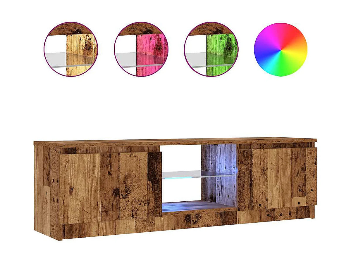 Meuble TV Bas en Bois 120 cm - CLICNBUY vue 2