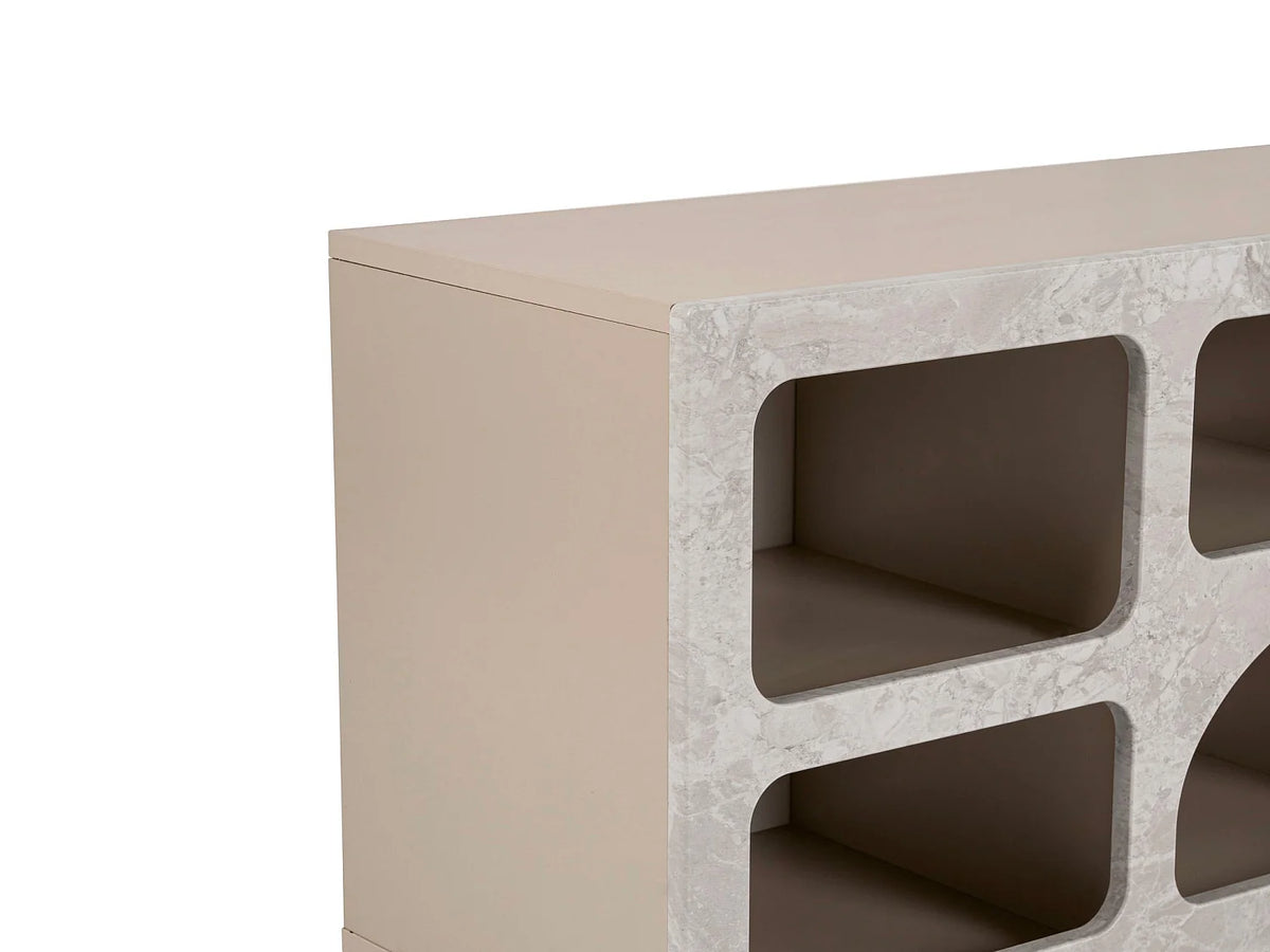 Meuble TV en Bois Gris - LUELA vue 4