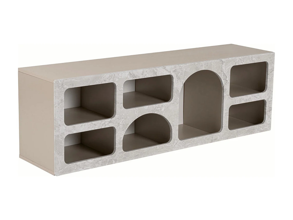 Meuble TV en Bois Gris - LUELA vue 3