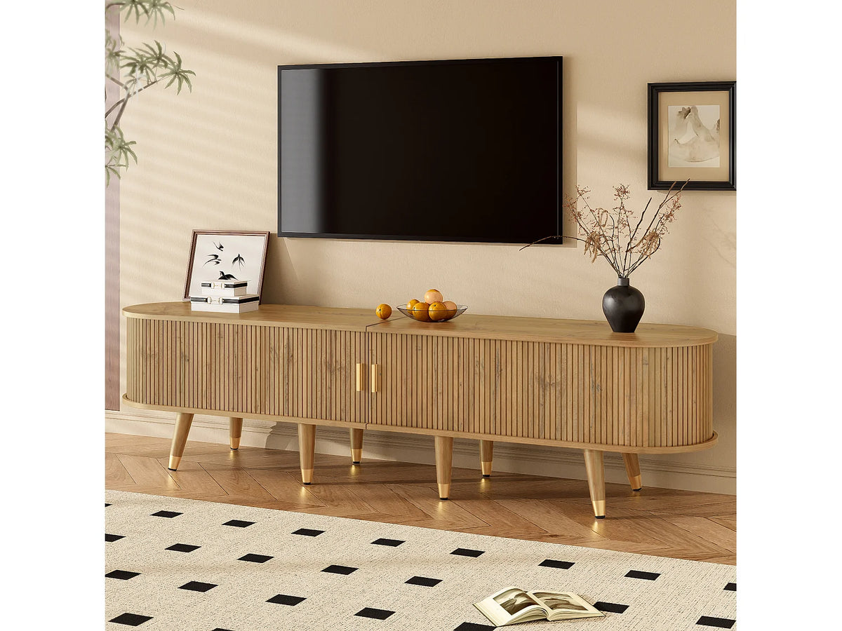 Meuble TV Bas en Bois 175 cm - MODERNLUXE vue 5
