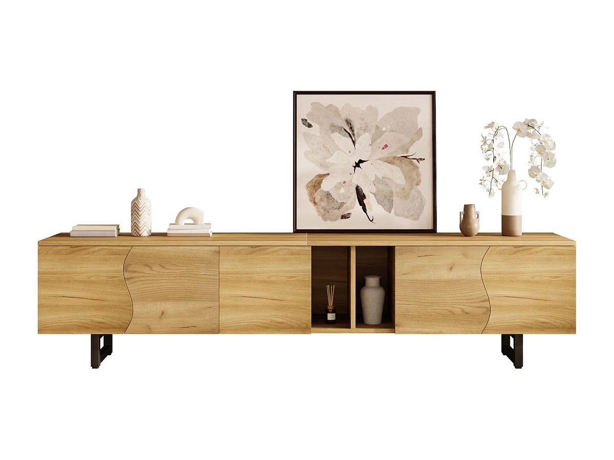 Meuble TV en Bois Moderne 191 cm - MERAX