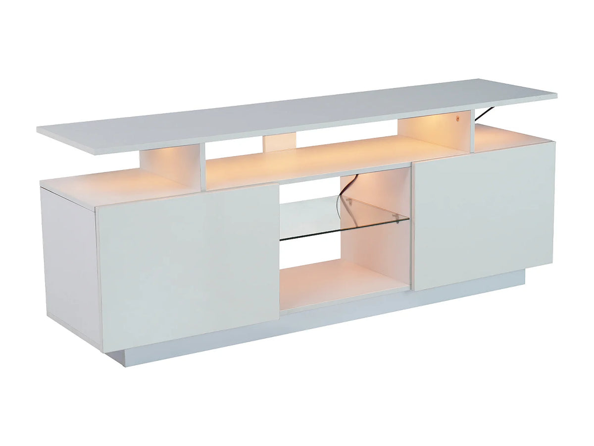 Meuble TV en Bois Blanc 140 cm - HAUSS SPOLE vue 5