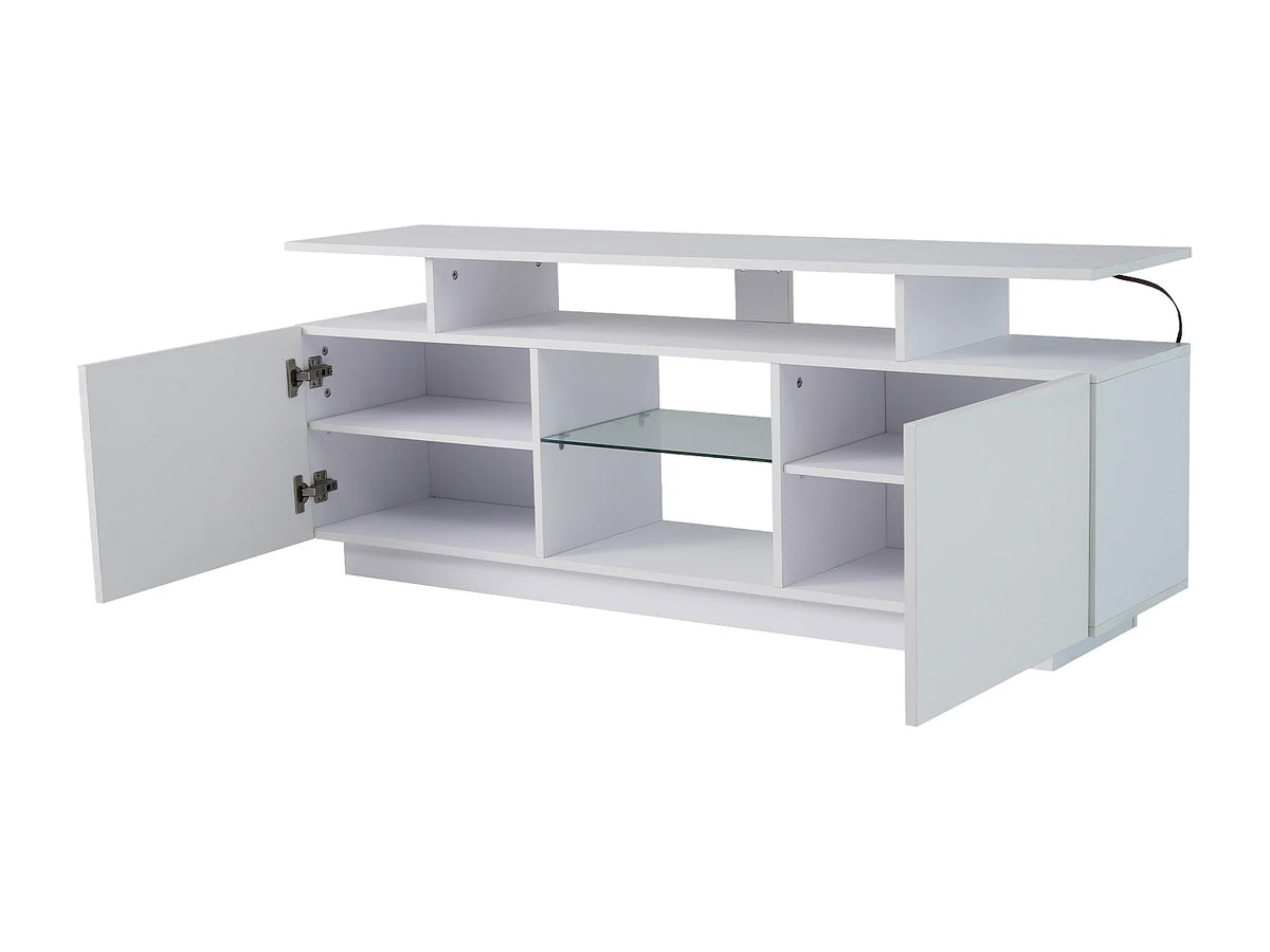 Meuble TV en Bois Blanc 140 cm - HAUSS SPOLE vue 6