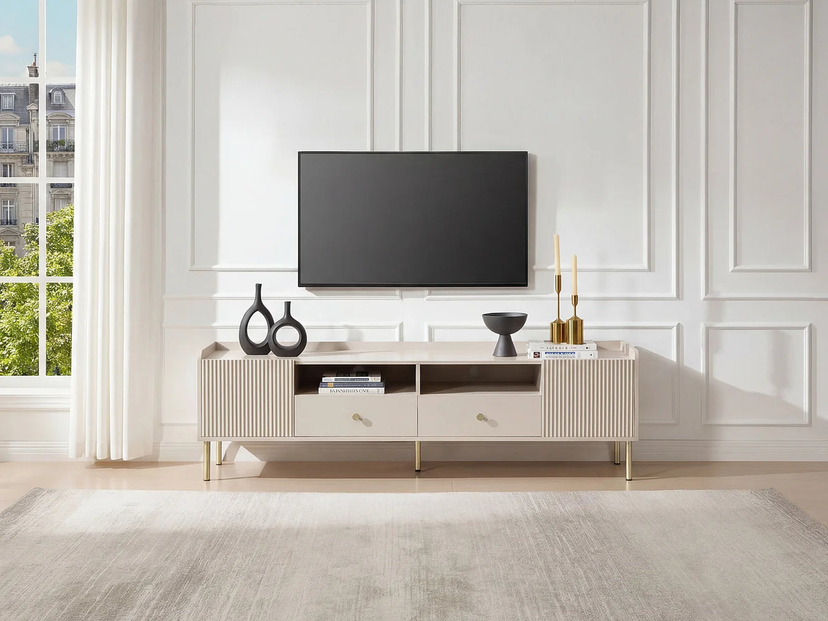 Meuble TV Beige 180 cm - LUNAOR