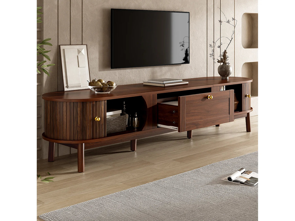 Meuble TV Bas en Bois 170 cm - MODERNLUXE vue 7