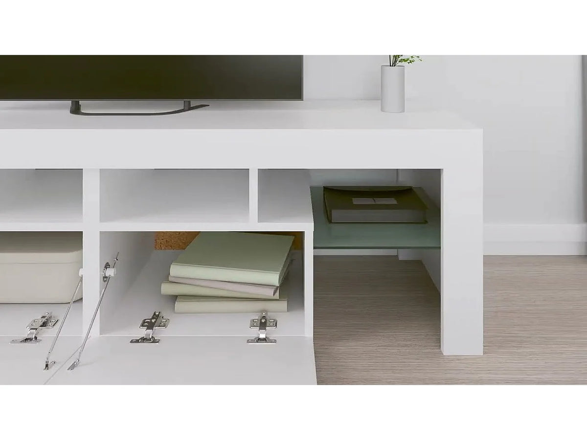 Meuble TV en Bois Blanc 140 cm - VIDAXL vue 2