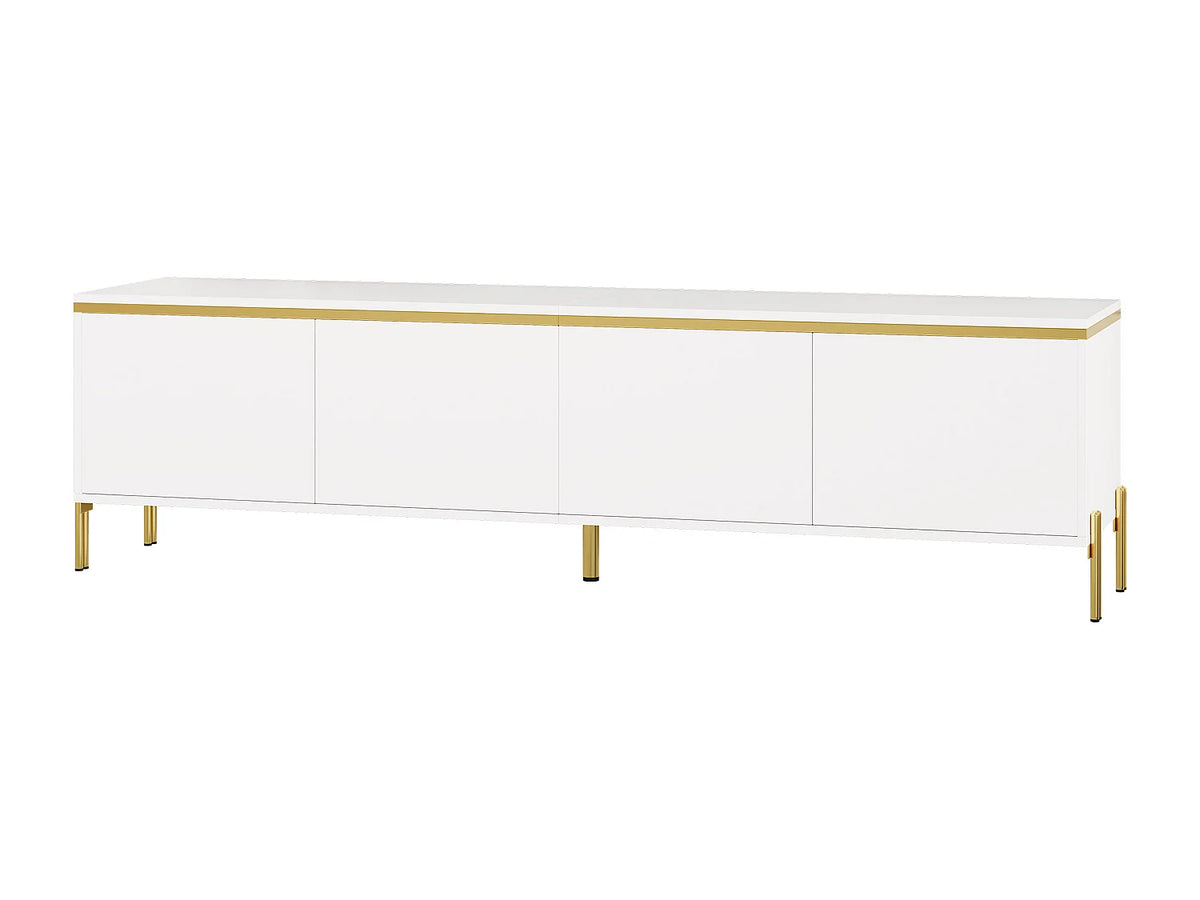 Meuble TV en Bois Blanc 170 cm - MODERNLUXE vue 9