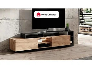 Meuble TV en Bois Gris - IDESIA vue 2