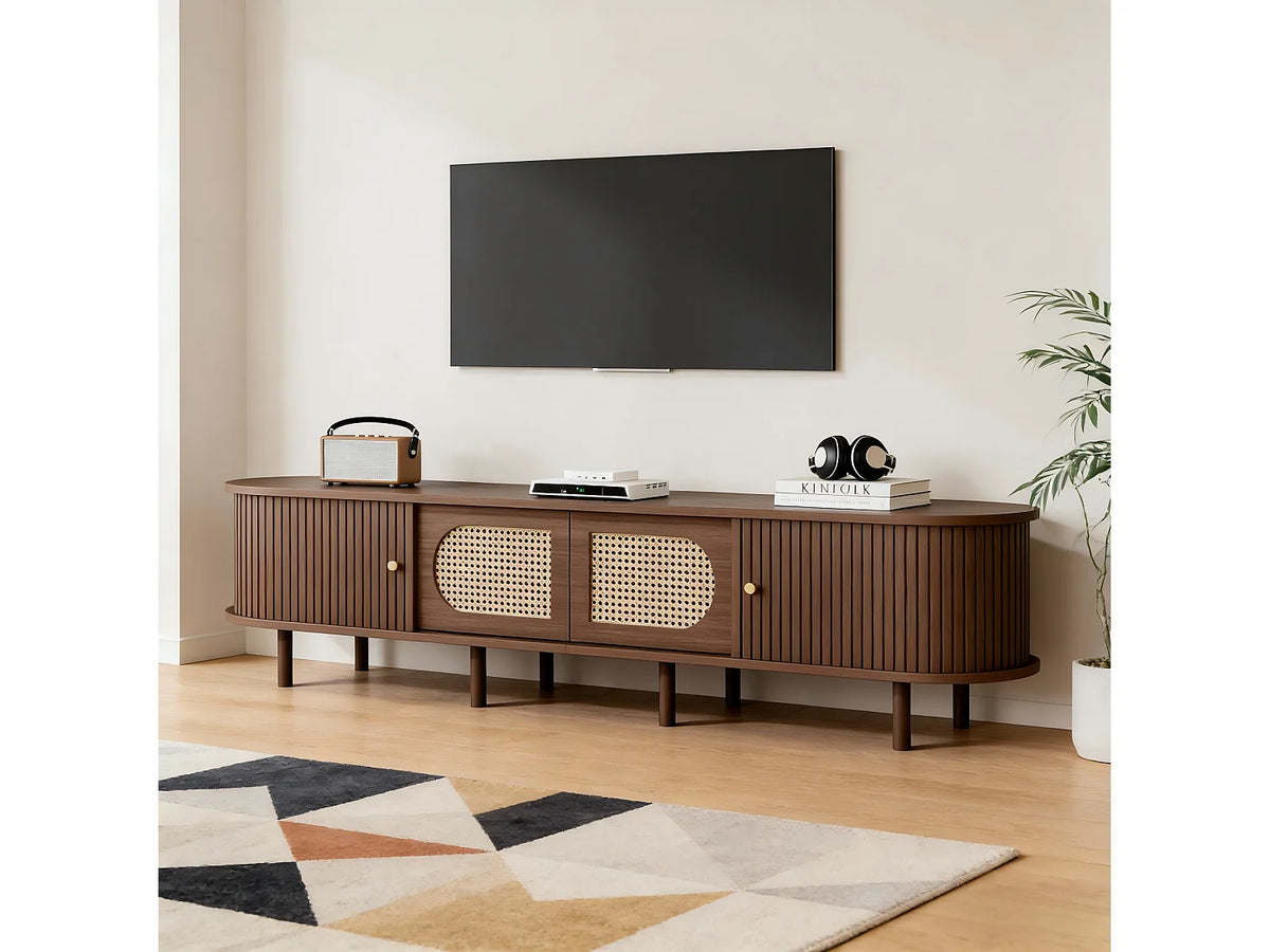 Meuble TV Bas en Bois 180 cm - MODERNLUXE vue 2