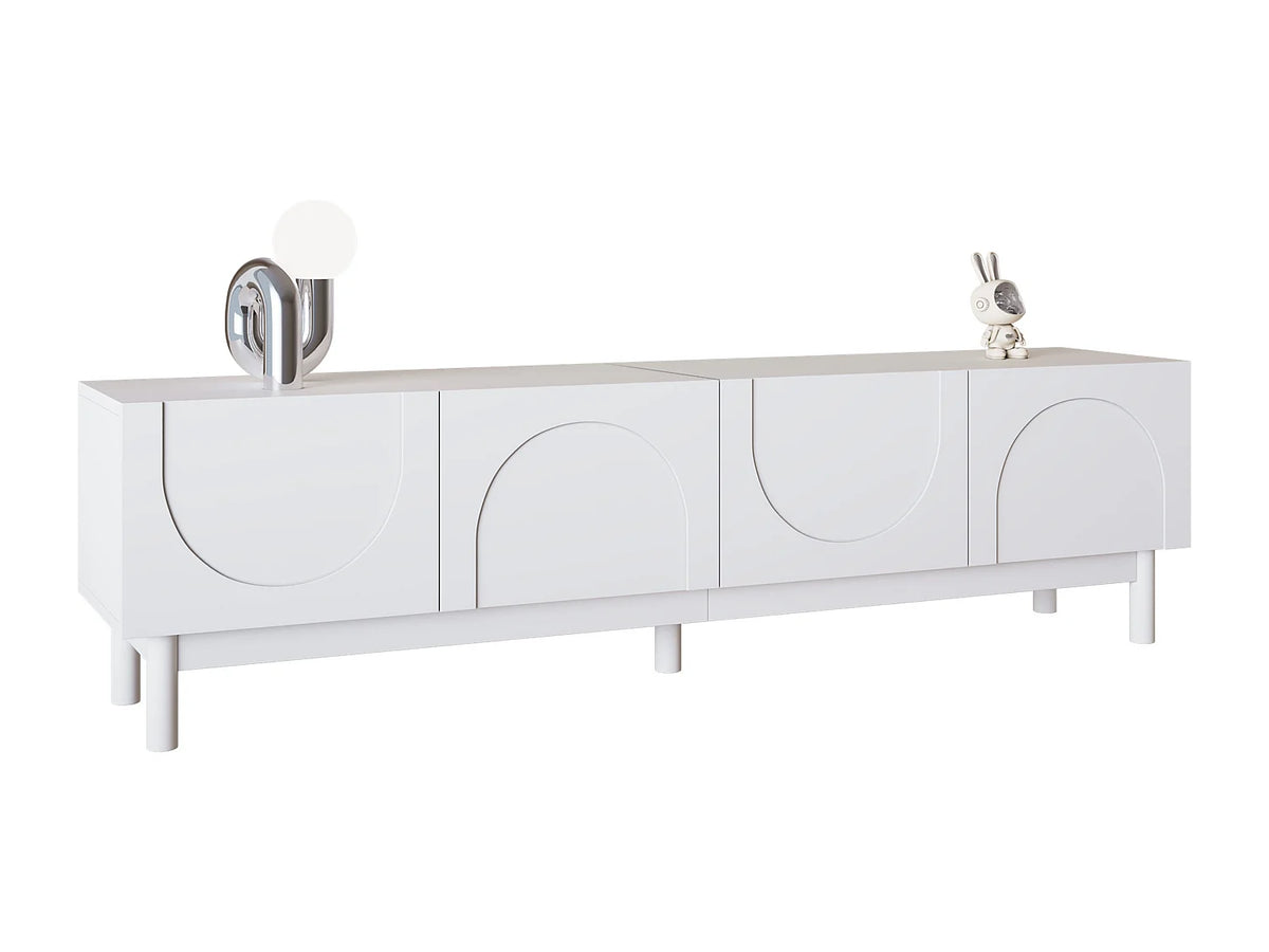 Meuble TV en Bois Blanc 169 cm - MERAX vue 2