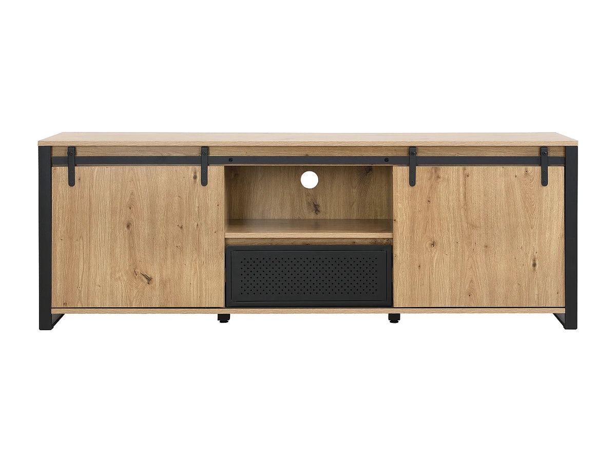 Meuble TV en Bois Noir - BELINARO vue 2