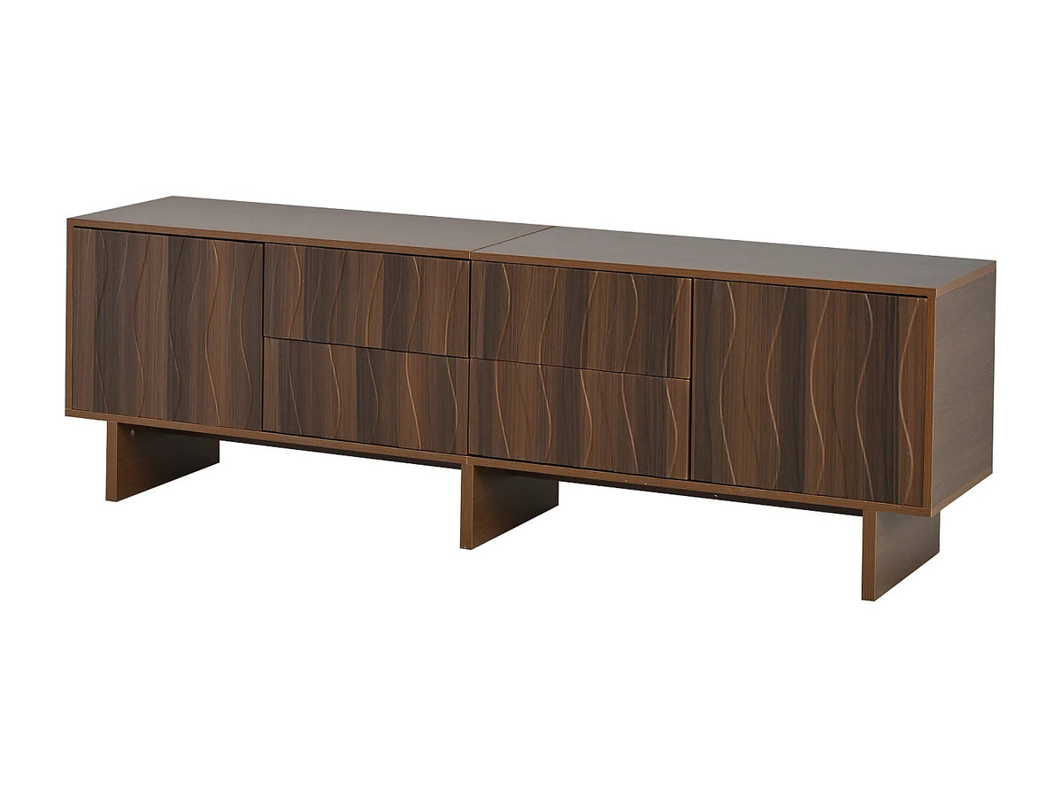 Meuble TV Effet Noyer 180 cm - MODERNLUXE vue 8