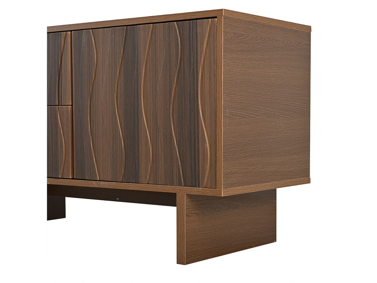 Meuble TV Effet Noyer 180 cm - MODERNLUXE vue 9