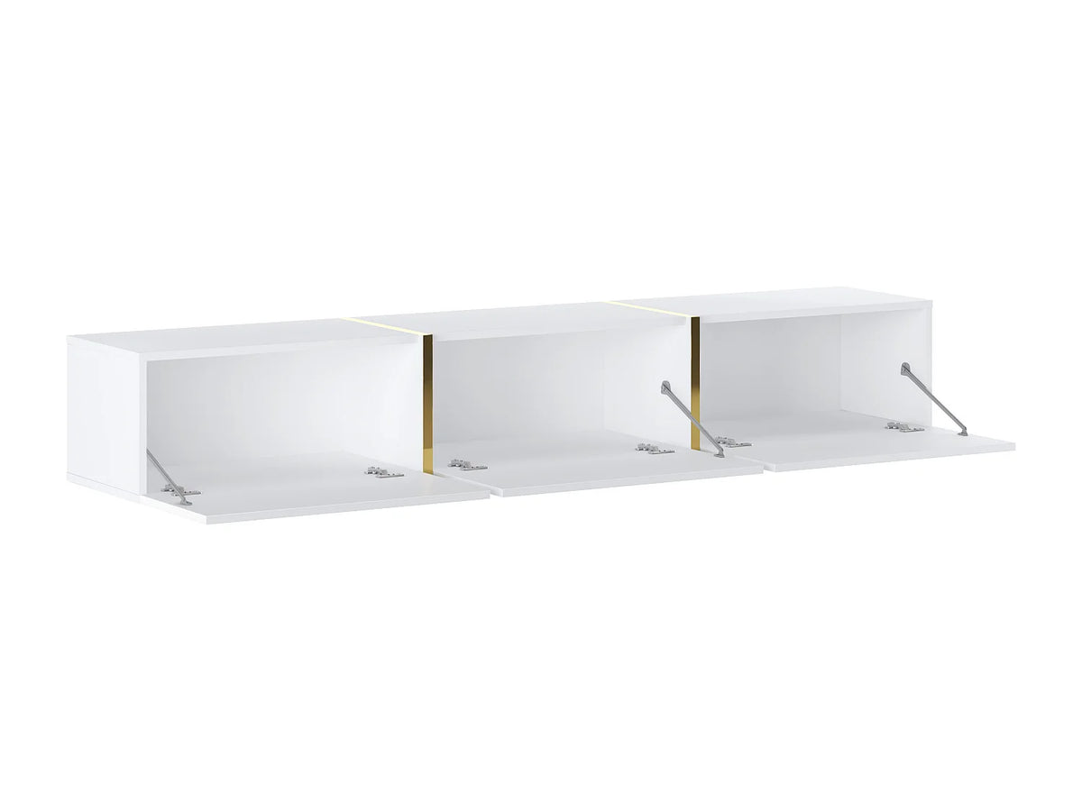 Meuble TV Suspendu Blanc - MARZIALO vue 4