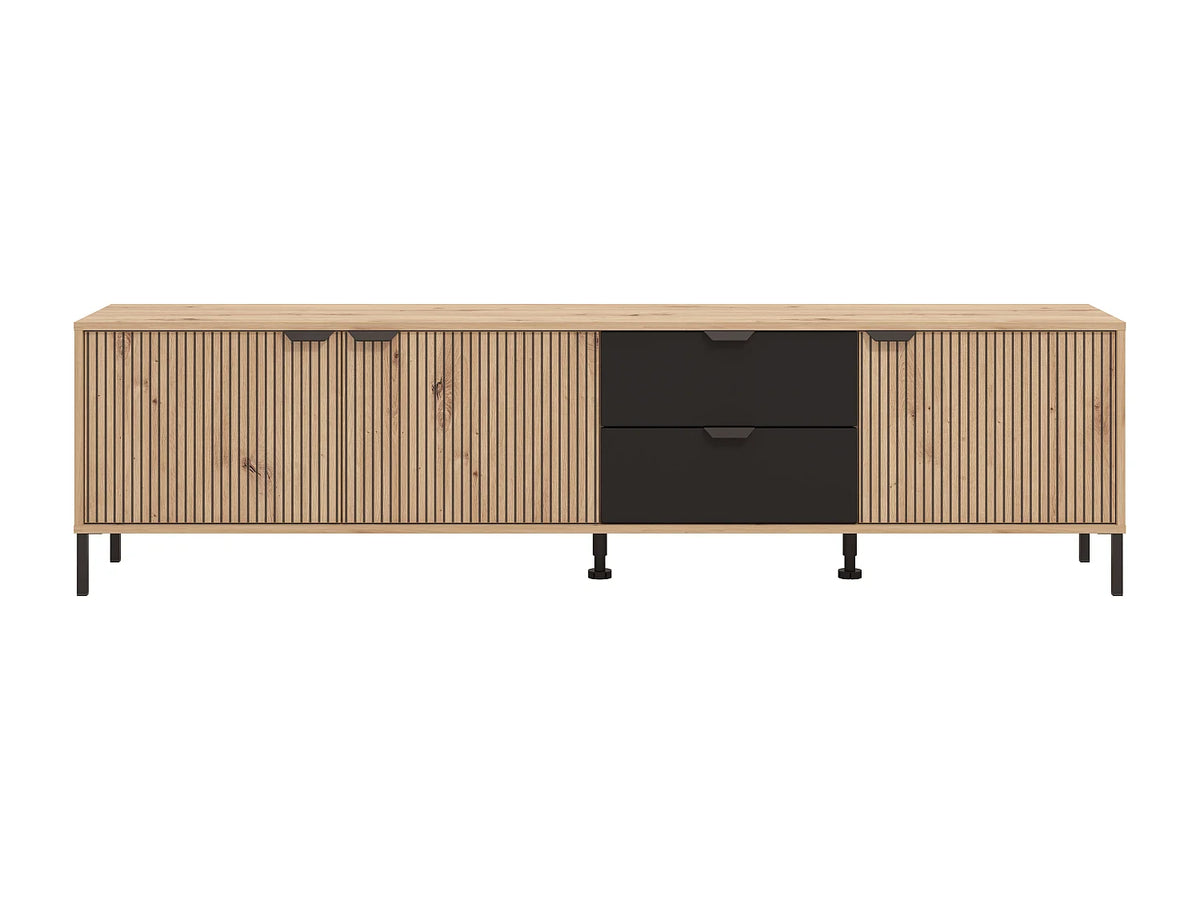 Meuble TV en Bois Noir - MERELA vue 2