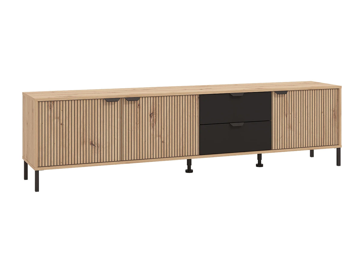 Meuble TV en Bois Noir - MERELA vue 3