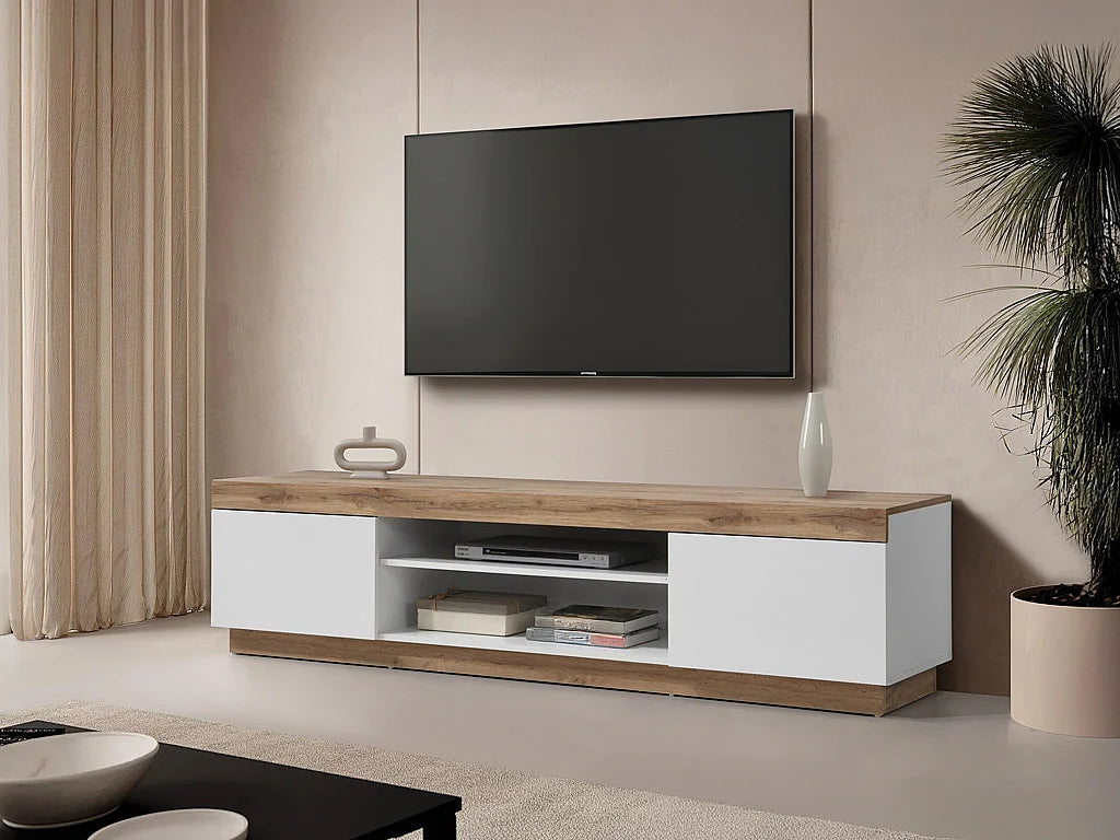 Meuble TV en Bois Blanc - RENIRI