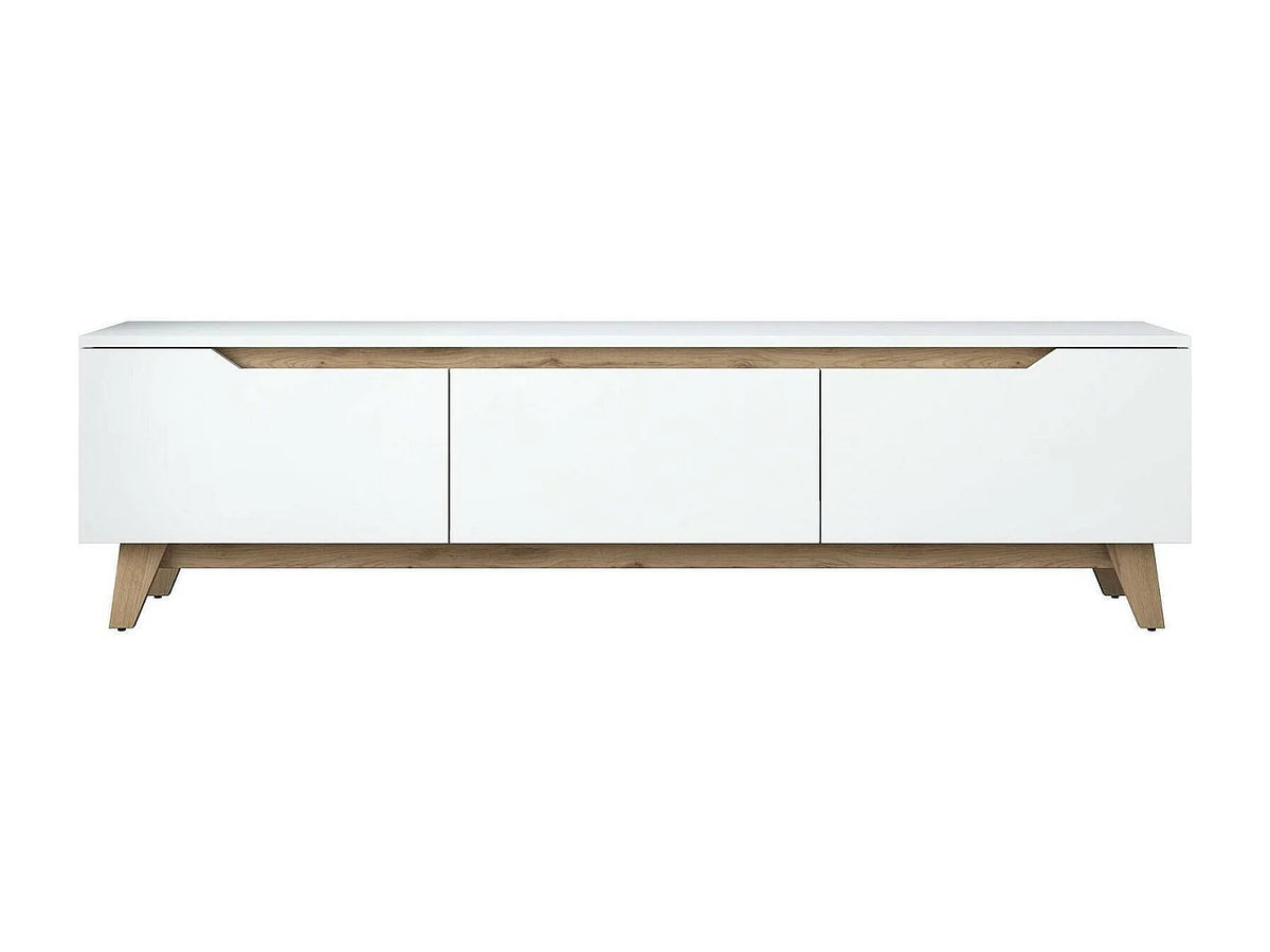 Meuble TV Suspendu Blanc 180 cm - DMORA vue 2